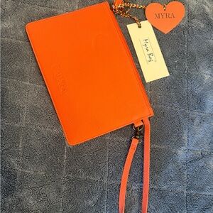 Myra Bag Vibrant Orange Wristlet